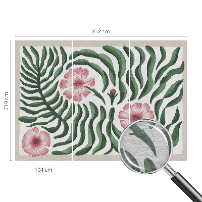 Vlies fotótapéta falra Virágok levelek