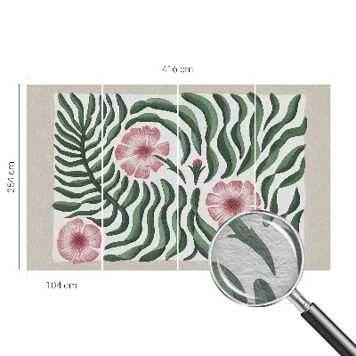 Vlies fotótapéta falra Virágok levelek