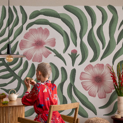 Vlies fotótapéta falra Virágok levelek