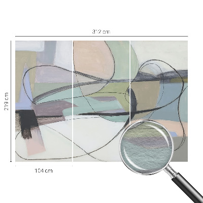 Flíz fotótapéta Pasztell vonalak