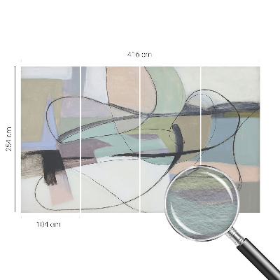 Flíz fotótapéta Pasztell vonalak