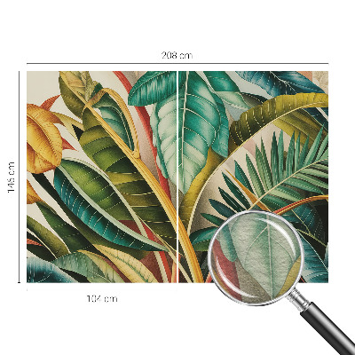 Fotótapéta méretre hálószobába Egzotikus levelek