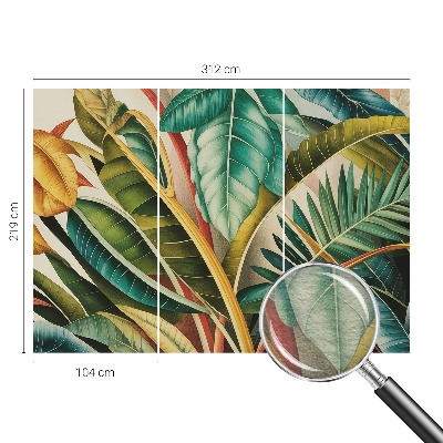 Fotótapéta méretre hálószobába Egzotikus levelek