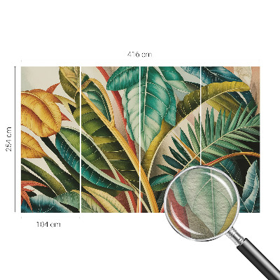 Fotótapéta méretre hálószobába Egzotikus levelek