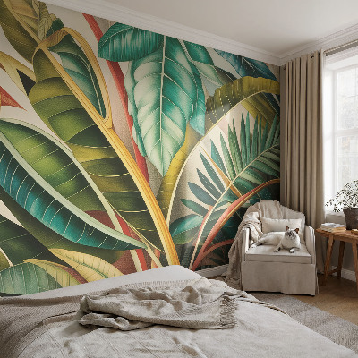 Fotótapéta méretre hálószobába Egzotikus levelek