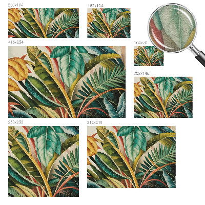 Fotótapéta méretre hálószobába Egzotikus levelek