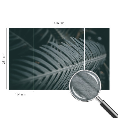 Vlies fotótapéta hálószobába Zöld levél