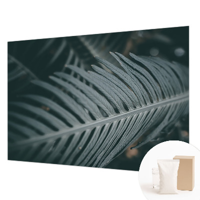 Vlies fotótapéta hálószobába Zöld levél