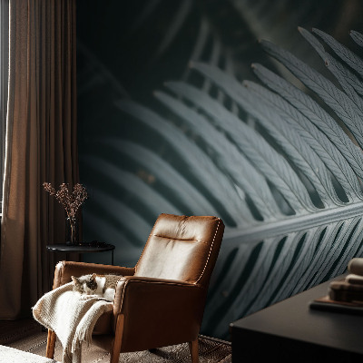 Vlies fotótapéta hálószobába Zöld levél