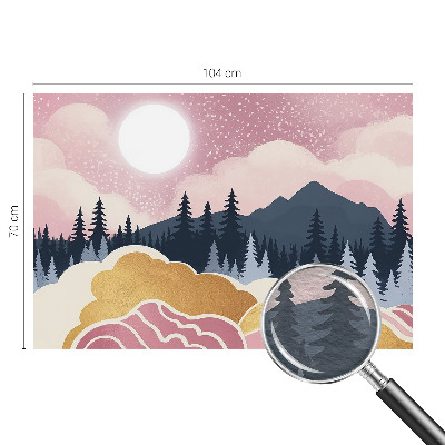 Fotótapéta hálószobába Rózsaszín naplemente