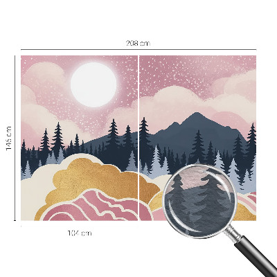 Fotótapéta hálószobába Rózsaszín naplemente