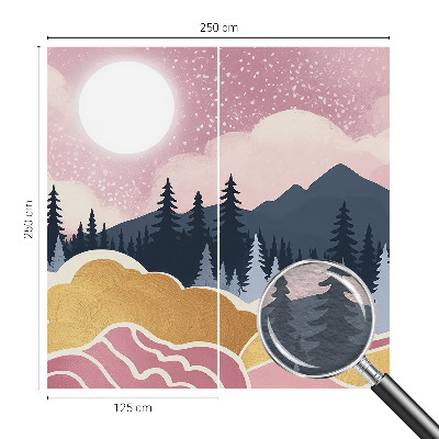 Fotótapéta hálószobába Rózsaszín naplemente