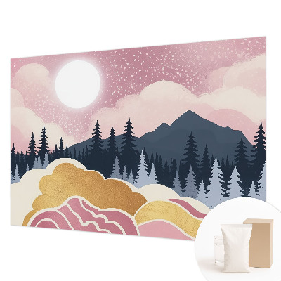 Fotótapéta hálószobába Rózsaszín naplemente