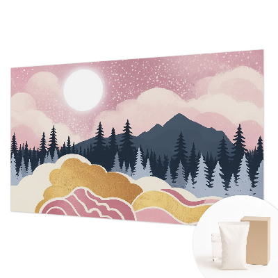 Fotótapéta hálószobába Rózsaszín naplemente