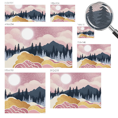 Fotótapéta hálószobába Rózsaszín naplemente