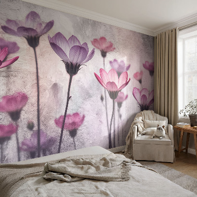 Modern fotótapéta méretre Pasztell virágok