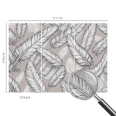 Vlies fotótapéta falra Finom tollak