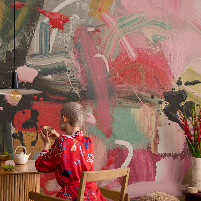 Vlies fotótapéta nappaliba Színes káosz
