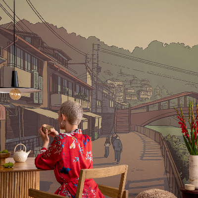 Vlies fotótapéta hálószobába Pasztell tájkép