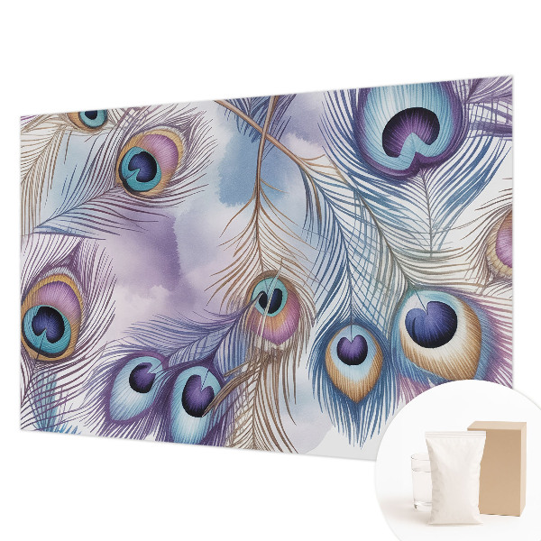 Fotótapéta méretre nappaliba Pávatollak