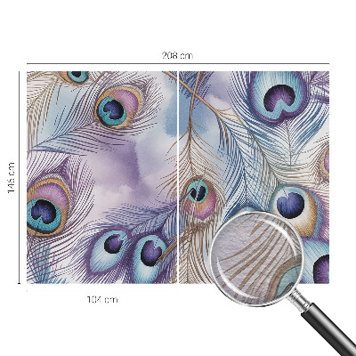 Fotótapéta méretre nappaliba Pávatollak