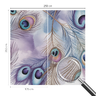 Fotótapéta méretre nappaliba Pávatollak