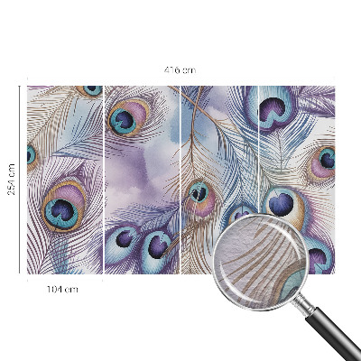 Fotótapéta méretre nappaliba Pávatollak