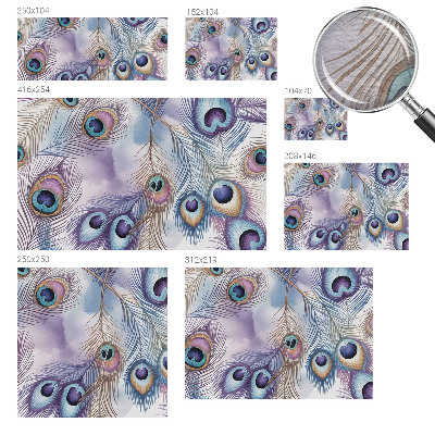 Fotótapéta méretre nappaliba Pávatollak