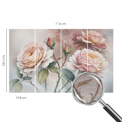 Dekor fotótapéta Pasztell rózsák