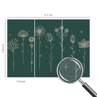 Dekoratív fotótapéta nappaliba Finom virágok