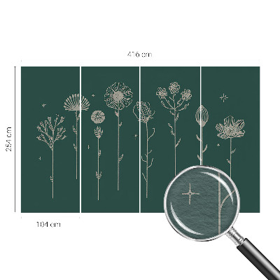 Dekoratív fotótapéta nappaliba Finom virágok