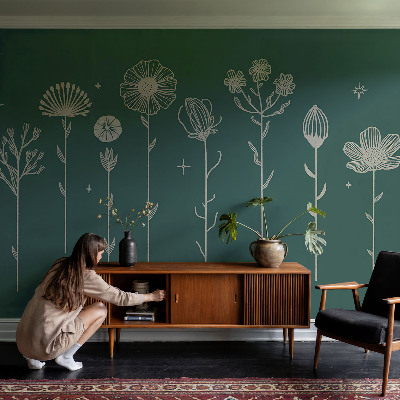 Dekoratív fotótapéta nappaliba Finom virágok