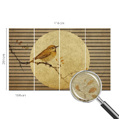 Nyomtatott vlies fotótapéta Harmónia madár