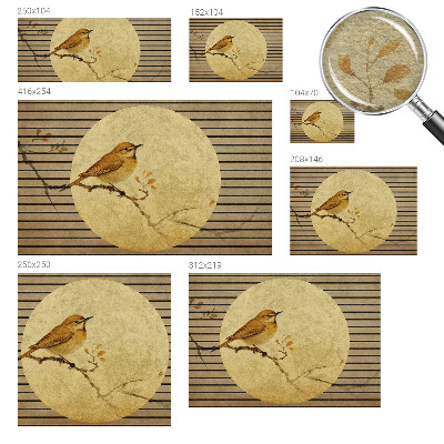 Nyomtatott vlies fotótapéta Harmónia madár