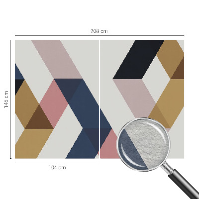 Fotótapéta méretre nappaliba Színes rombuszok