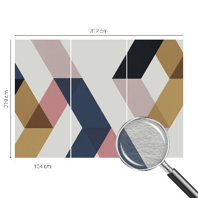 Fotótapéta méretre nappaliba Színes rombuszok