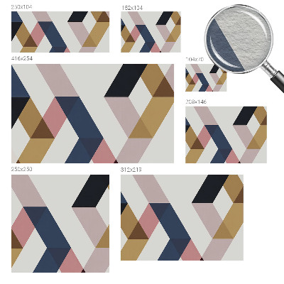 Fotótapéta méretre nappaliba Színes rombuszok