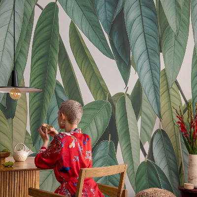 Vlies fotótapéta nappaliba Természetes levelek