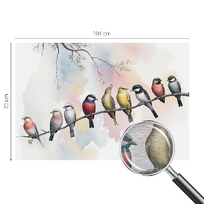 Vlies fotótapéta hálószobába Madarak egy ágon