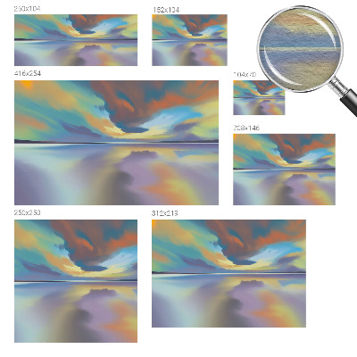 Fotótapéta Szivárványos naplemente