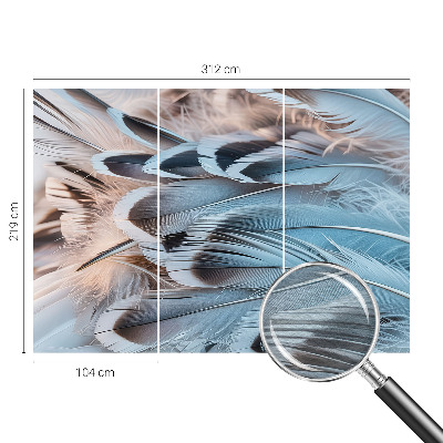 Modern fotótapéta méretre Kék tollak