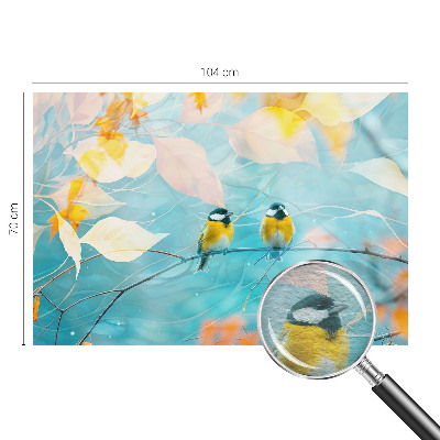 Fotótapéta méretre nappaliba Tavaszi madarak