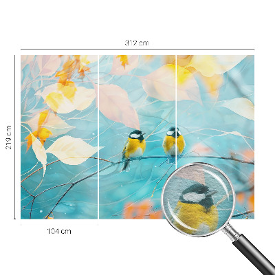 Fotótapéta méretre nappaliba Tavaszi madarak