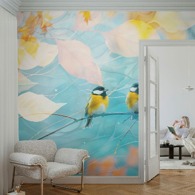 Fotótapéta méretre nappaliba Tavaszi madarak