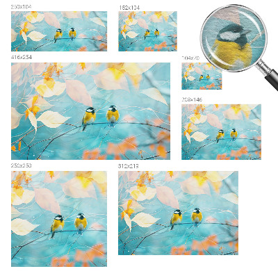 Fotótapéta méretre nappaliba Tavaszi madarak