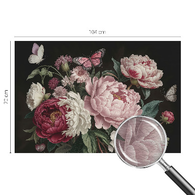 Óriás fotótapéta Pünkösdi rózsák és pillangók