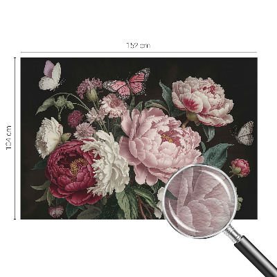 Óriás fotótapéta Pünkösdi rózsák és pillangók