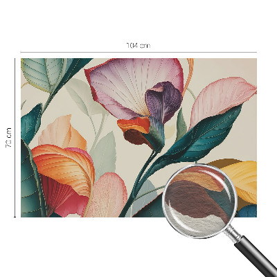 Vlies fotótapéta gyerekszobába Színes virágok