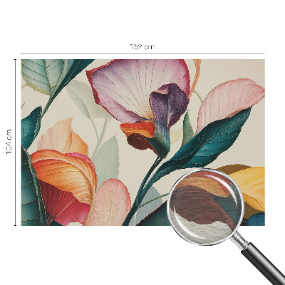 Vlies fotótapéta gyerekszobába Színes virágok