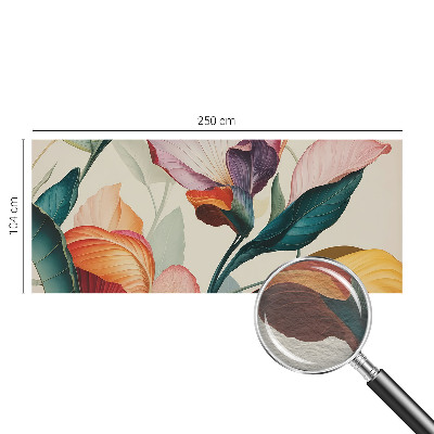 Vlies fotótapéta gyerekszobába Színes virágok